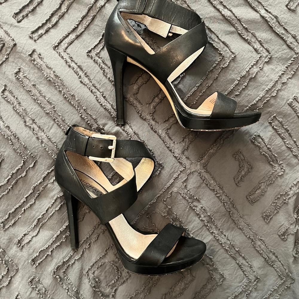 Michael Kors Black Strappy Heels